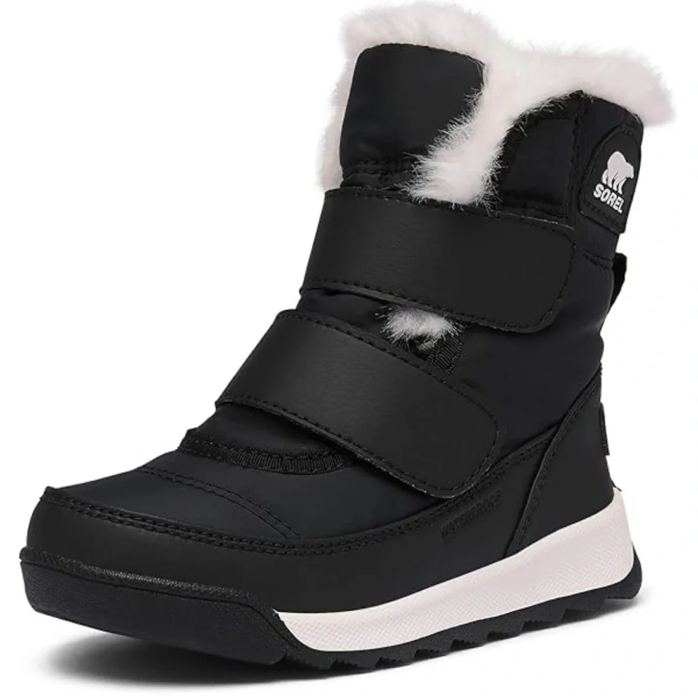 Sorel Black Winter Boots with Faux Fur Trim